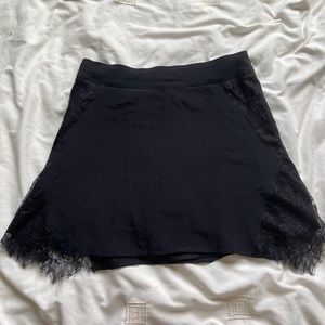 Silk Madewell mini skirt with Lacey detail